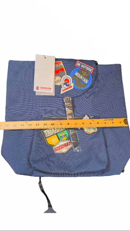Invicta Alpino Heritage Patch Blue Backpack Italian Embroidered Outdoor Patches