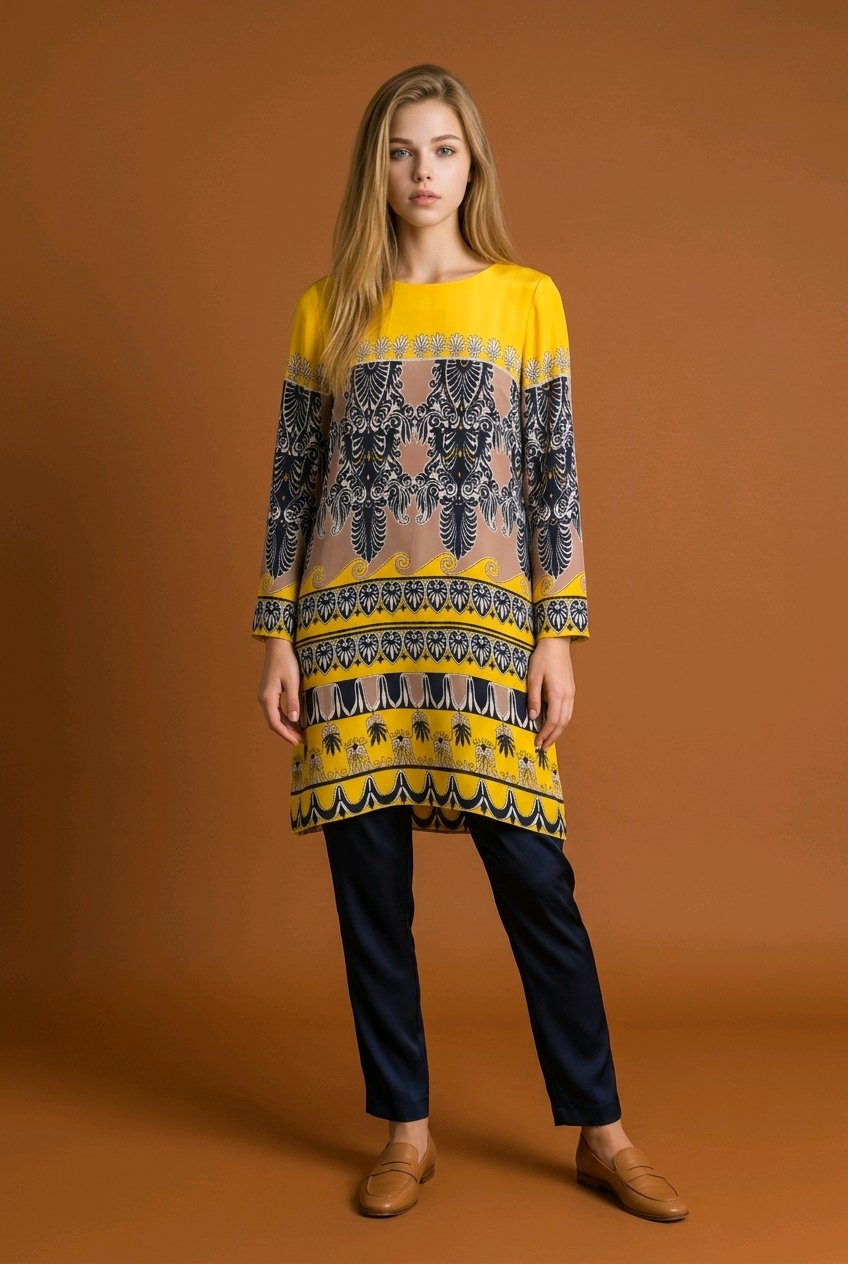 J Crew Jules Silk Dress Geometrical Paisley Bohemian Button CJ Crew Jules Silk Dress Geometrical Paisley Bohemian Button Closure Bol