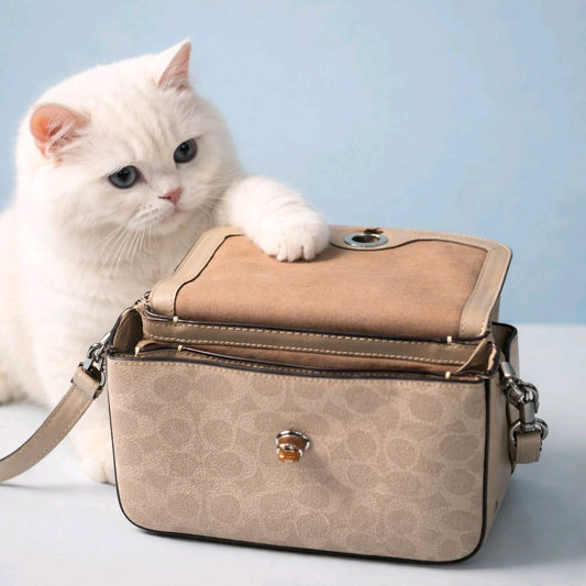 Coach Cassie Crossbody 19 Calfskin Leather Inside Outside Pockets Zippers