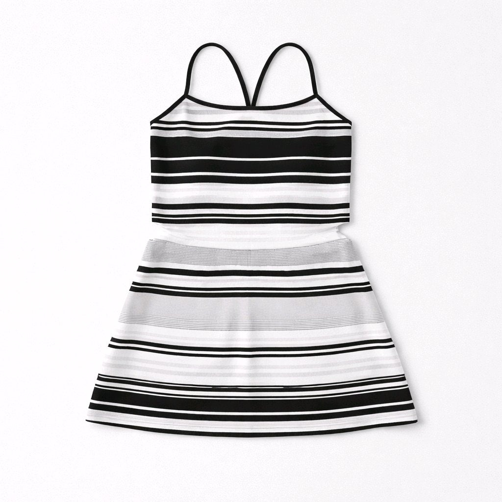 Lululemon Power Y Tank Racerback Luon Lycra Shelf Bra Spaghetti Straps Striped