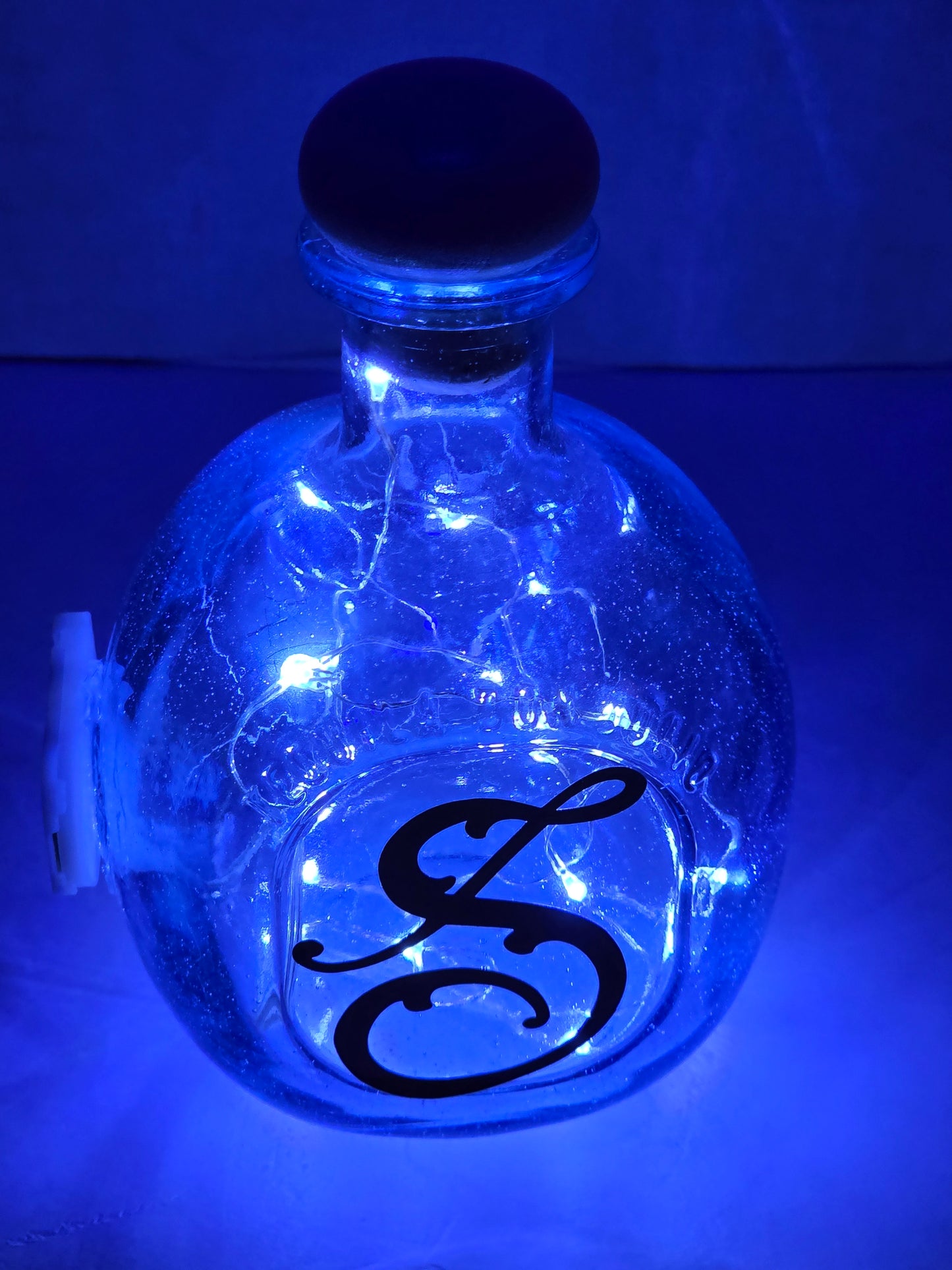 Lighted Bottle Handmade Homemade Led Nightlight Battery JK26 Glass Bottle