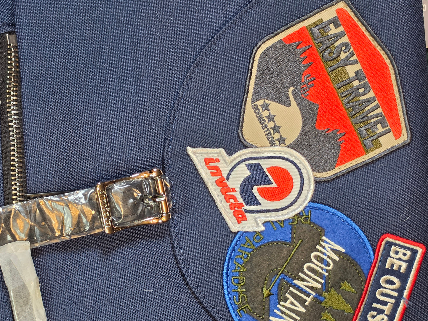 Invicta Alpino Heritage Patch Blue Backpack Italian Embroidered Outdoor Patches